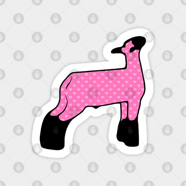 Pink Hearts Market Wether Lamb Silhouette 1 - NOT FOR RESALE WITHOUT PERMISSION Sticker by l-oh